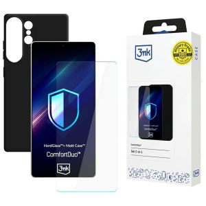 Folie pentru Samsung Galaxy S26 Ultra - 3mk ComfortDuo Glass + Matt Case - Black