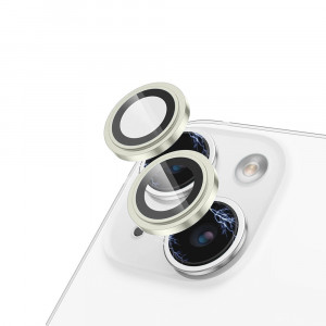 Folie Sticla Camera iPhone 15 / 15 Plus, Lito S+ Camera Glass Protector - Galben