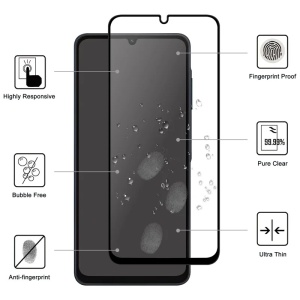 Folie sticla pentru Samsung Galaxy A07, full glue, SKYDDAR 5D - Negru - Img 2