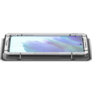 Folie sticla Samsung Galaxy S21 FE, ALM Glas (2xPack) Spigen - Clear - Img 4