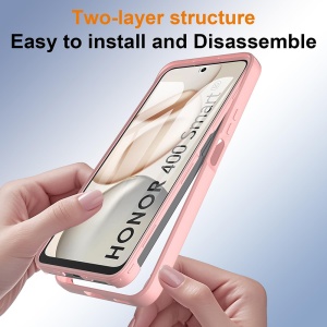 Husa 360° Honor 400 Smart / X7d 4G, SKYDDAR INNOVATION, [Pachet 360°] ColorVerse, set cu sticker, Roz - Img 4
