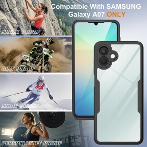Husa 360° Samsung Galaxy A07 4G, SKYDDAR INNOVATION, [Pachet 360°] ColorVerse, set cu sticker, Negru - Img 6