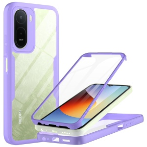Husa 360° Xiaomi Redmi A7 Pro 4G, Husa Fata spate, Antisoc, set cu sticker, [Pachet 360°] ColorVerse, Mov
