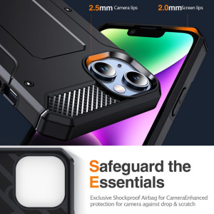 Husa antisoc iPhone 14 Pro cu suport birou, Techsuit Kickstand - Negru - Img 6