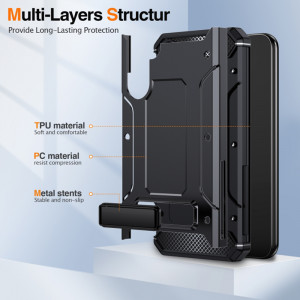 Husa antisoc Samsung Galaxy A54 cu suport birou, Techsuit Kickstand - Negru - Img 6