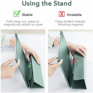 Husa flip iPad Air 4 / iPad Air 5, ESR Ascend Trifold - Forest Green - Img 6