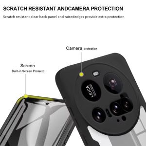 Husa + Folie pentru Xiaomi 15 Ultra, SKYDDAR INNOVATION, [Pachet 360°] ColorVerse, Negru, set cu sticker - Img 3