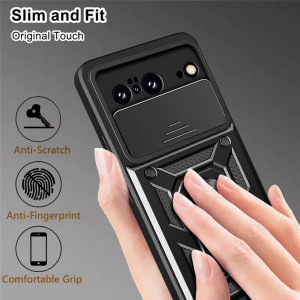 Husa Google Pixel 8 cu inel magnetic, Techsuit CamShield - Negru - Img 3