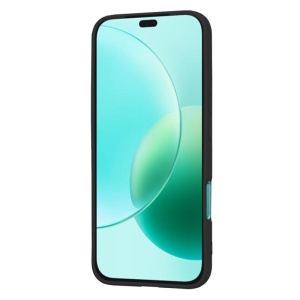 Husa Honor 400 Lite din Silicon Catifelat, SoftElegance, set cu sticker, Negru - Img 2
