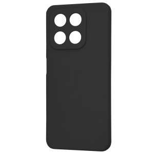 Husa Honor 400 Smart din Silicon Catifelat, SoftElegance, set cu sticker, Negru - Img 3