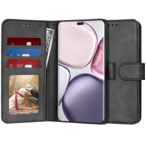 Husa Honor Magic 7 Lite / X9c, SKYDDAR INNOVATION, Diary Book, tip carte, cu Portofel Interior, Antisoc, Negru, set cu sticker