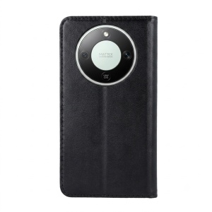 Husa Honor Magic8 Lite, Tip Carte, piele ecologica, Inchidere Magnetica, Slot Card, Smart Classic, Negru - Img 2