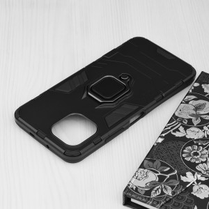 Husa Huawei nova Y61 cu inel, Techsuit Silicone Shield - Negru - Img 5