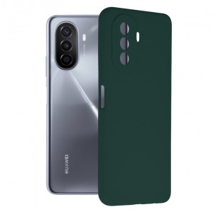 Husa Huawei Nova Y70 din silicon moale, Techsuit Soft Edge - Verde inchis - Img 7
