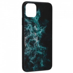 Husa iPhone 11 Pro Max cu sticla securizata, Techsuit Glaze - Blue Nebula - Img 2