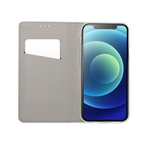 Husa Oppo A17 tip carte, Buzunar interior, Antisoc, Smart Case Book, Auriu - Img 4
