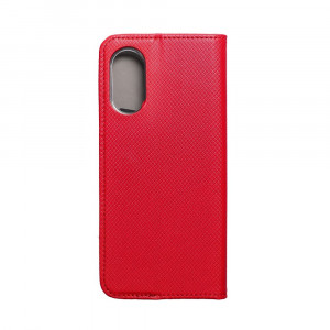 Husa Oppo A17 tip carte, Buzunar interior, Antisoc, Smart Case Book, Rosu - Img 2