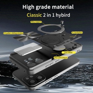 Husa Oppo Reno14 F cu Inel Magnetic, Protectie Camera, set cu sticker, CamGuard Pro, Albastru - Img 6