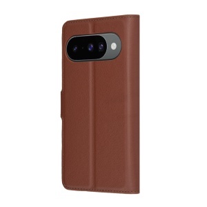 Husa pentru Google Pixel 10 / Pixel 10 Pro, SKYDDAR INNOVATION, Leather Wallet, tip Carte, cu Portofel Interior, Finisaje Premium, Maro, set cu sticker  - Img 5