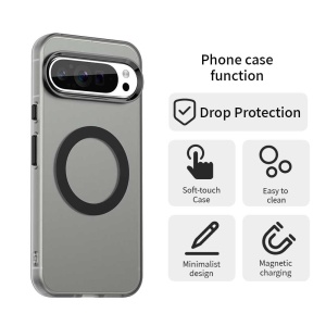 Husa pentru Google Pixel 10 Pro XL, MagSafe, Antisoc, set cu sticker, CandyCase, Negru - Img 4