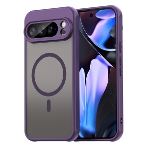 Husa pentru Google Pixel 10 Pro XL, SKYDDAR INNOVATION, HaloFrost MagSafe II, Antisoc, set cu sticker, Mov