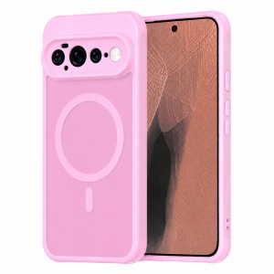 Husa pentru Google Pixel 11 Pro XL Finisaje Premium, Antisoc, Magsafe, set cu sticker, HaloFrost MagSafe II, Roz