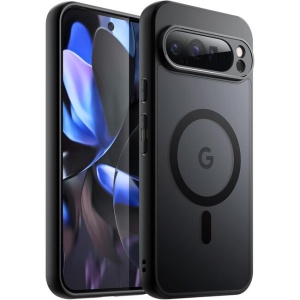 Husa pentru Google Pixel 9 Pro, ce Absoarbe Cele mai Aspre Socuri, Skyddar Frosted - Negru - Img 1