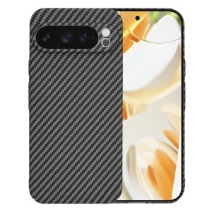 Husa pentru Google Pixel 9 Pro, SKYDDAR INNOVATION, textura carbon, Carbonite FiberShell, set cu sticker, Negru,
