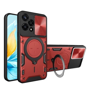 Husa pentru Honor 200 Lite, SKYDDAR INNOVATION, CamGuard Pro, Inel Magnetic, Protectie Camera, set cu sticker, Rosu