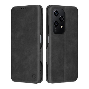 Husa pentru Honor 200 Lite, SKYDDAR INNOVATION, Safe Wallet tip carte din Piele Ecologica, Suport Carduri, Inchidere Magnetica, Negru, set cu sticker  - Img 1