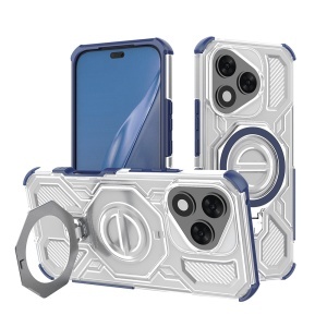 Husa pentru Honor 400 Lite, Antisoc, SKYDDAR INOVATION, Carbon Shield PRO, Magsafe, set cu sticker, Albastru