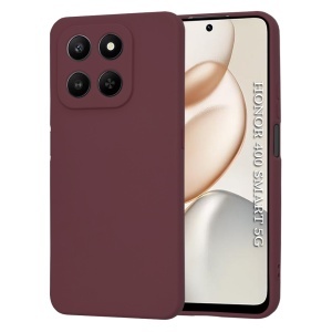 Husa pentru Honor 400 Smart / X7d 4G, SKYDDAR INNOVATION, din Silicon Catifelat, SoftElegance, set cu sticker, Bordo