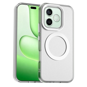 Husa pentru Honor 600 Lite, MagSafe, Antisoc, Margini ridicate, Mat, set cu sticker, CandyCase, Alb