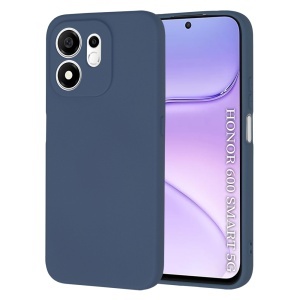 Husa pentru Honor 600 Smart din Silicon Catifelat, Antisoc, set cu sticker, SoftElegance, Bleumarin