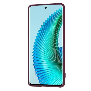 Husa pentru Honor Magic6 Lite din Silicon Catifelat, Protectie Premium, Skyddar SoftElegance - Bordo - Img 2