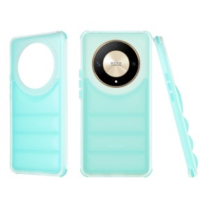 Husa pentru Honor Magic6 Lite eleganta, din silicon mat, SKDR Luxury Waves - Turcoaz