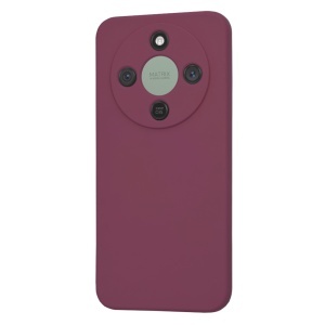 Husa pentru Honor Magic8 Lite, SKYDDAR INNOVATION, din Silicon Catifelat, SoftElegance, set cu sticker, Bordo - Img 3