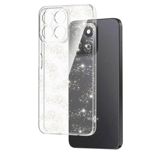 Husa pentru Honor X8c, SKYDDAR INNOVATION, Shine, din Silicon TPU cu Sclipici, Design Elegant si Ultra Subtire, Transparenta, set cu sticker