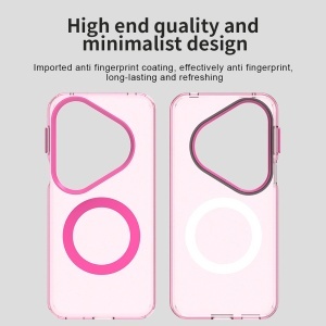 Husa pentru Huawei Pura 80 Pro, MagSafe, Antisoc, set cu sticker, CandyCase, Roz - Img 5
