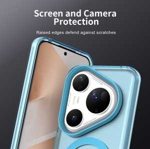 Husa pentru Huawei Pura 80 Ultra, MagSafe, Antisoc, set cu sticker, CandyCase, Albastru - Img 4
