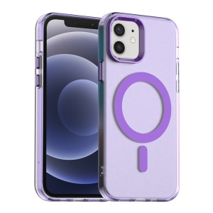 Husa pentru iPhone 12 / 12 Pro, MagSafe, Antisoc, set cu sticker, CandyCase, Mov