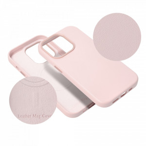 Husa pentru iPhone 13 Pro Max piele ecologica Mag Safe, Skyddar Leather - Roz - Img 5