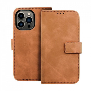 Husa pentru iPhone 13 Pro Max tip carte magnetic, Skyddar Tender - Maro - Img 7