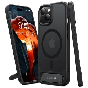 Husa pentru iPhone 15 Plus, Torras Pstand MagSafe, Negru