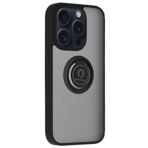 Husa pentru iPhone 15 Pro Max, SKYDDAR INNOVATION, Glinth+ cu Inel Rotativ 360°, Compatibilitate Magnetica, Negru, set cu sticker  - Img 10