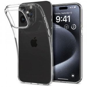 Husa pentru iPhone 15 Pro, Spigen Liquid Crystal - Clear - Img 1