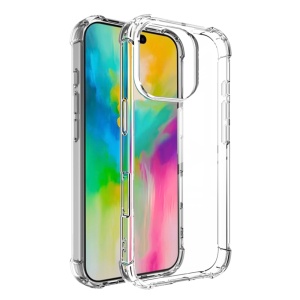 Husa pentru iPhone 16 Pro din silicon slim, anti soc, Skyddar Shock - Transparenta