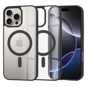 Husa pentru iPhone 16 Pro Max, SKYDDAR INNOVATION, MagSafe Pro din silicon, set cu sticker, Negru