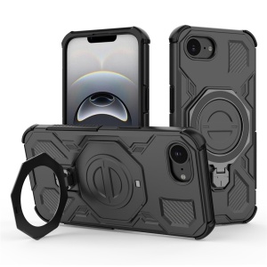 Husa pentru iPhone 16e, Antisoc, SKYDDAR INOVATION, Carbon Shield PRO, Magsafe, set cu sticker, Negru - Img 1