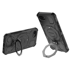Husa pentru iPhone 16e, Antisoc, SKYDDAR INOVATION, Carbon Shield PRO, Magsafe, set cu sticker, Negru - Img 6